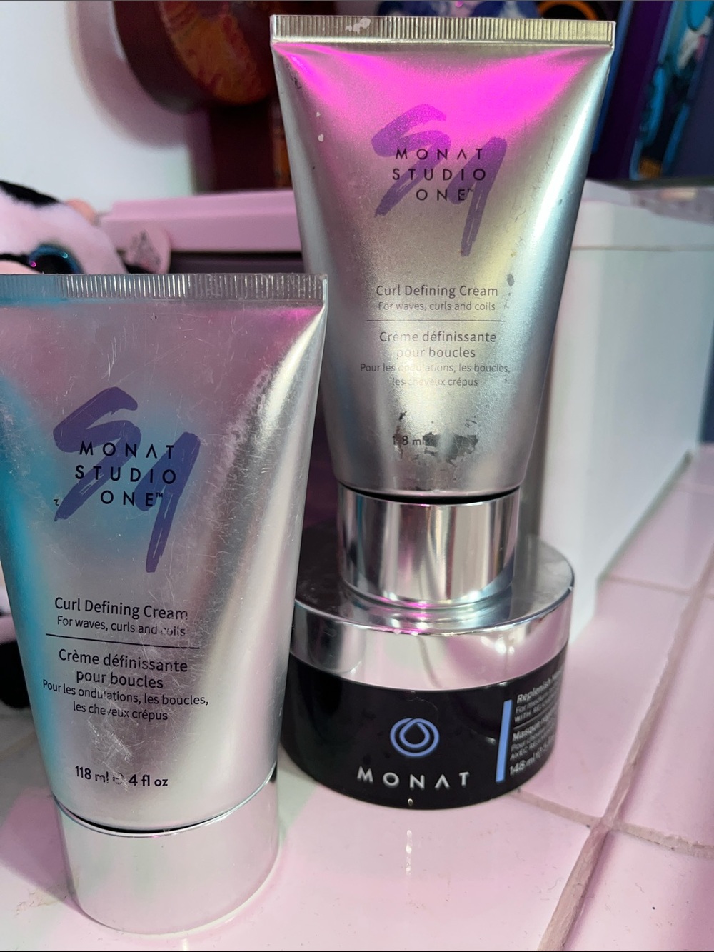 MONAT Studio One Curl Defining Cream — Silver with Purple Accent